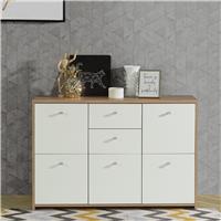 Furniture To Go Best 5 Door 2 Drawer Sideboard - White & Oak