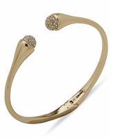 DKNY Gold Tone Pave Cuff Bracelet