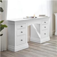Julian Bowen Clermont 6 Drawer Dressing Table - White