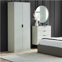 Julian Bowen Alba 2 Door Wardrobe - Light Grey