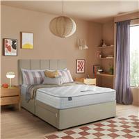 Silentnight Marlow 1000 Pocket Memory Kingsize 2 Drawer Divan Bed - Sandstone
