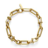 Olivia Burton Stainless Steel Gold IP Anchor Link Bracelet