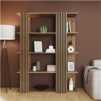 GFW Louvered Wide Shelving Unit - Natural