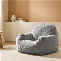Kaikoo Sherpa Fabric Bean Bag Chair - Grey