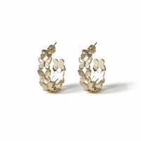 Freedom Gold Butterfly Hoop Earrings