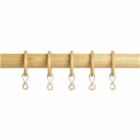 Argos Home 20 Piece Wooden Curtain Ring - Natural