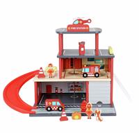 Chad Valley Large Wooden Firestation Playset