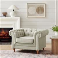 Habitat Chesterfield Fabric Armchair - Natural