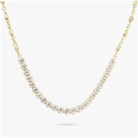 Revere 9ct Gold Plated Sterling Silver Tennis Necklace