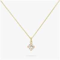 Revere 9ct Gold Plated Sliver Solitaire Pendant Necklace