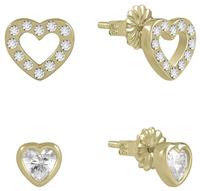 Radley 18ct Gold Plated Heart Stud Earrings - Set of 2