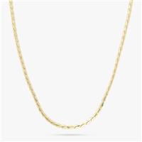 Revere 9ct Gold Plated Silver Round Curb Chain Necklace