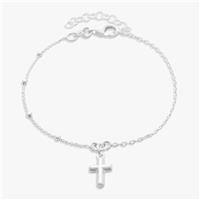 Revere Sterling Silver Cross Charm Bracelet