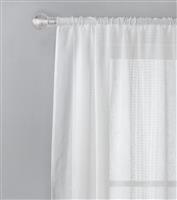 Habitat Linen Look Ladder Voile Curtain Panel - White