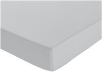Habitat Pure Cotton 200TC Grey Deep Fitted Sheet - Single