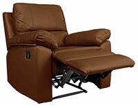 Argos Home Toby Faux Leather Manual Recliner Chair - Tan