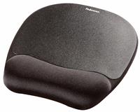 Fellowes Memory Foam Mouse Pad Wrist Rest - Black