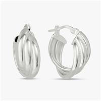 Revere Sterling Silver Three Layered Hoop Earrings