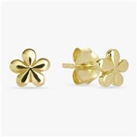 Revere Kids Gold Plated Sterling Silver Flower Earrings