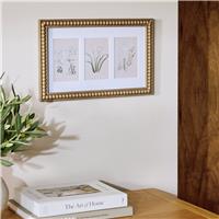 "Argos Home Beaded Wood Effect Multi Photo Picture Frame-4x6"""
