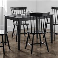 Julian Bowen Hudson 4 Seater Dining Table - Black
