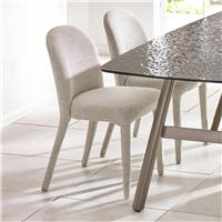 Julian Bowen Holly Pair of Fabric Dining Chairs - Beige