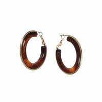 Freedom Brown Tortoiseshell Hoop Earrings