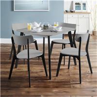 Julian Bowen Casa Pair of Dining Chairs - Grey & Black