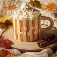 Argos Home Apricot Striped Stoneware Mug