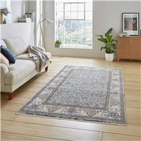 Think Rugs Vintage Blue Short Pile Rug - 160x230cm