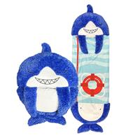 Happy Nappers Blue Shark Medium S4 Sleeping Bag Plush Toy