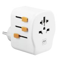 Masterplug 20W USB-A & USB-C Universal Travel Adaptor - White