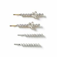 Fltizy Crystal Hair Slides - Pack of 4