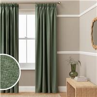 Habitat Blackout Pencil Pleat Curtain - Green - 168x137cm