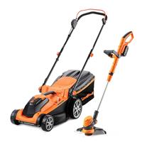 LawnMaster 37cm Cordless Lawn Mower and Grass Trimmer Set - 24V