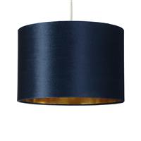 Habitat Navy Velvet Easy Fit Drum Lampshade - 30cm