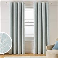 Argos Home Blackout Jacquard Eyelet Curtains-Blue- 117x137cm