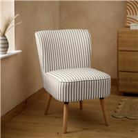 Argos Home Eppy Fabric Accent Chair - Natural and White