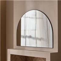 Habitat Overmantle Black Aluminium Arch Wall Mirror - 100x75cm