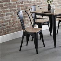 Julian Bowen Grafton Pair of Dining Chairs - Black