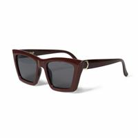 Liars & Lovers Burgundy Angled Cateye Sunglasses