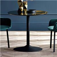 Julian Bowen Nero 2 Seater 80cm Round Dining Table - Black
