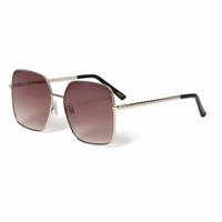 Liars & Lovers Brown Metal Square Sunglasses