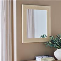 Argos Home Ribbed Light Wooden Wall Mirror - 62x52cm
