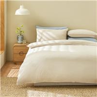 Habitat Washed Stone Cotton Plain Beige Bedding Set - King size