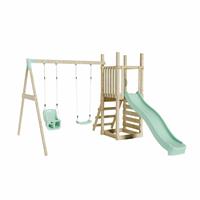 Mercia Wooden Climbing Frame with Slide Swing & Baby Swing