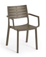 Keter Metaline Set of 6 Stacking Resin Chair - Cappuccino