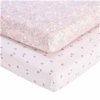 Tutti Bambini Tiny Tails Pink Fitted Sheet 2 Pack - Cot