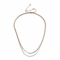 Freedom Gold-tone Bar Link Chain Necklace
