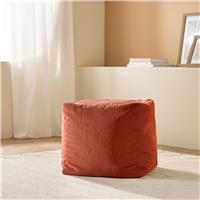 Kaikoo Cord Cube Pouffe - Rust